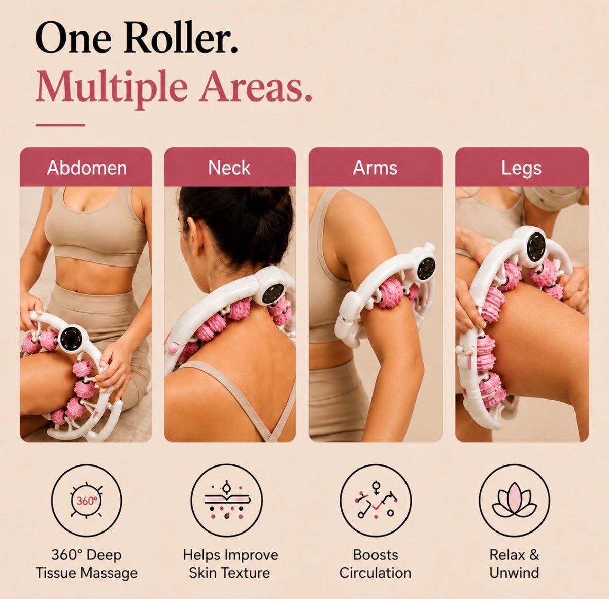 SculptRoll - Cellulite Manual Massage Roller 2.0